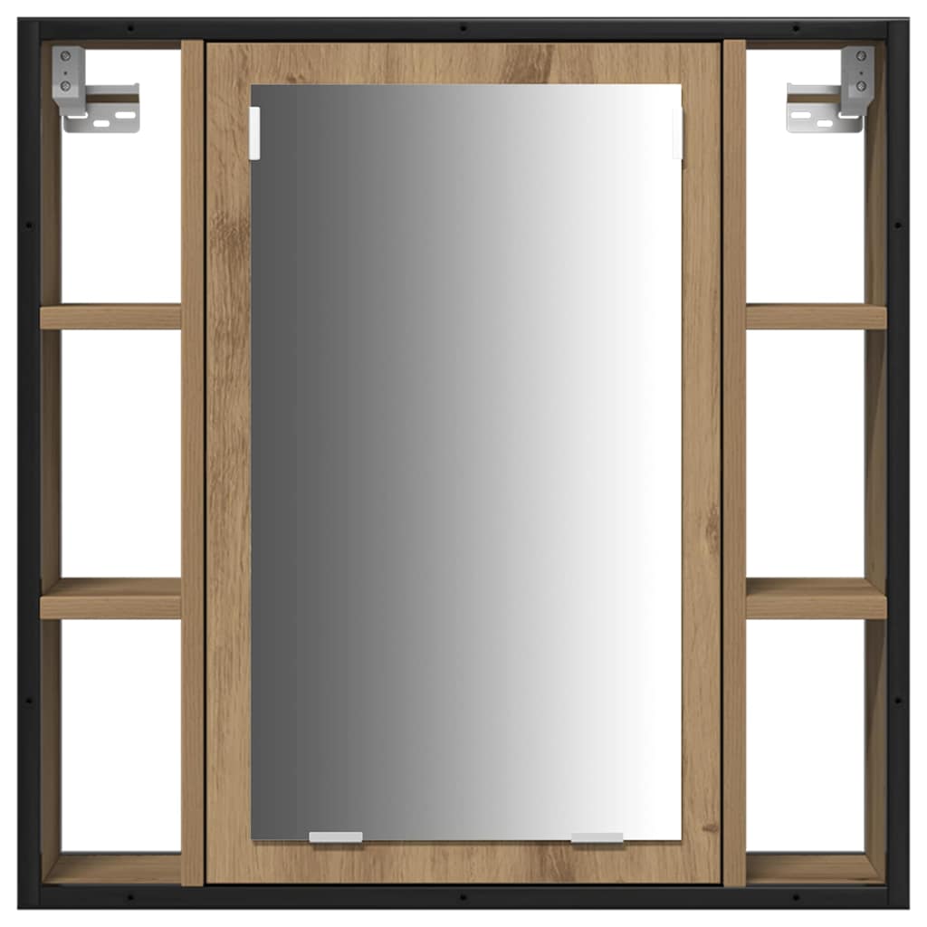 Baderomsspeilskap 3 pcs Brun 80 x 30 x 60 cm Konstruert tre