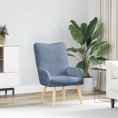 Avslappende stol Blå 63 x 67 x 94 cm stoff