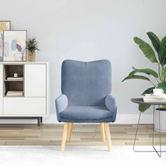 Avslappende stol Blå 63 x 67 x 94 cm stoff
