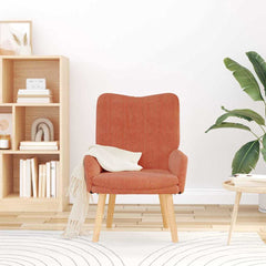 Avslappende stol Rød oransje 63 x 67 x 94 cm stoff