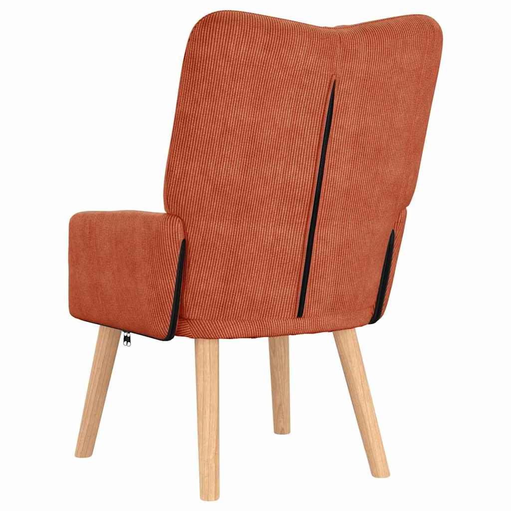 Avslappende stol Rød oransje 63 x 67 x 94 cm stoff