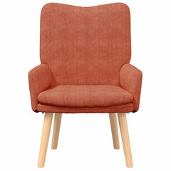 Avslappende stol Rød oransje 63 x 67 x 94 cm stoff