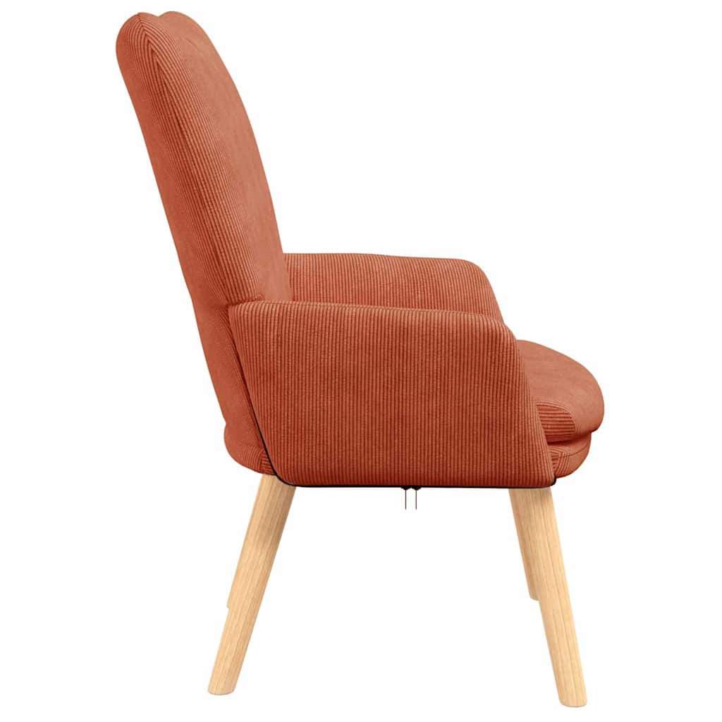 Avslappende stol Rød oransje 63 x 67 x 94 cm stoff