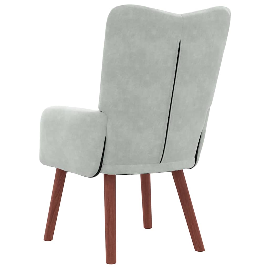 Avslappende stol Lysegrå 63 x 67 x 94 cm Fløyel