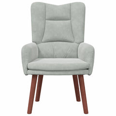 Avslappende stol Lysegrå 63 x 67 x 94 cm Fløyel