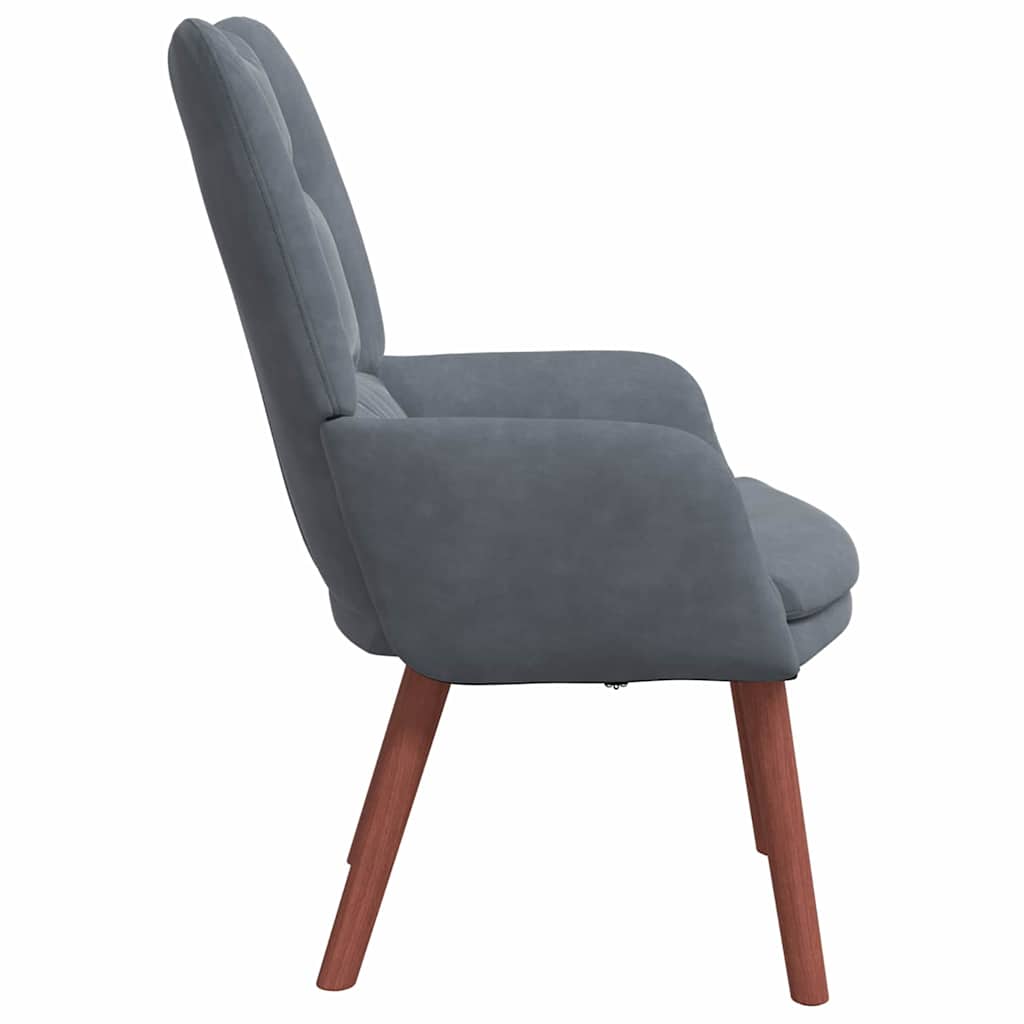 Avslappende stol Mørke grå 63 x 67 x 94 cm Fløyel