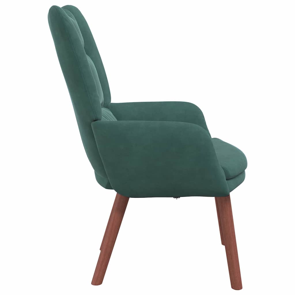 Avslappende stol Mørkegrønn 63 x 67 x 94 cm Fløyel