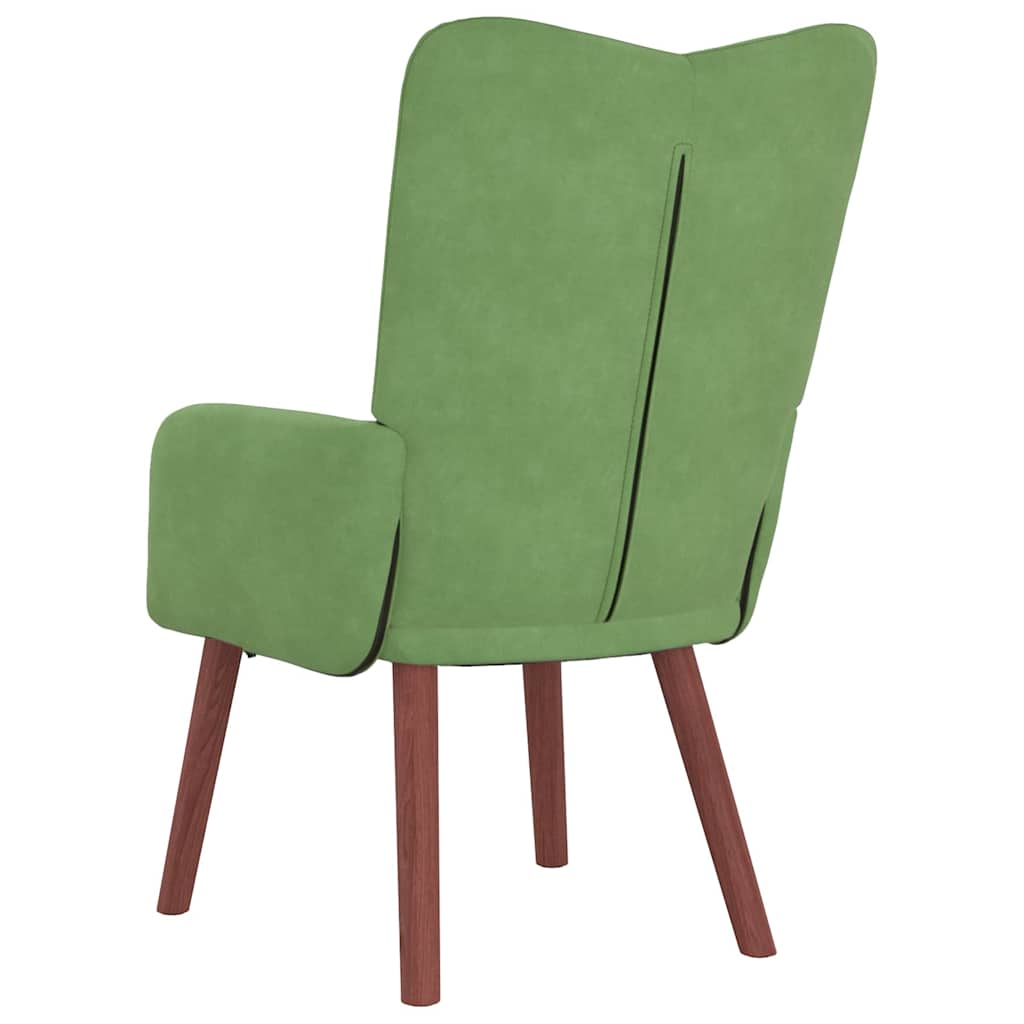 Avslappende stol Lysegrønn 63 x 67 x 94 cm Fløyel