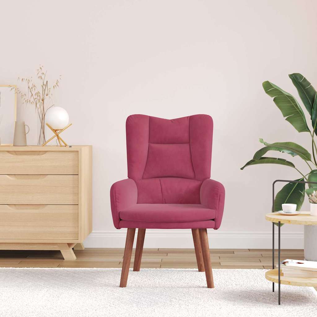 Avslappende stol Vinrød 63 x 67 x 94 cm Fløyel