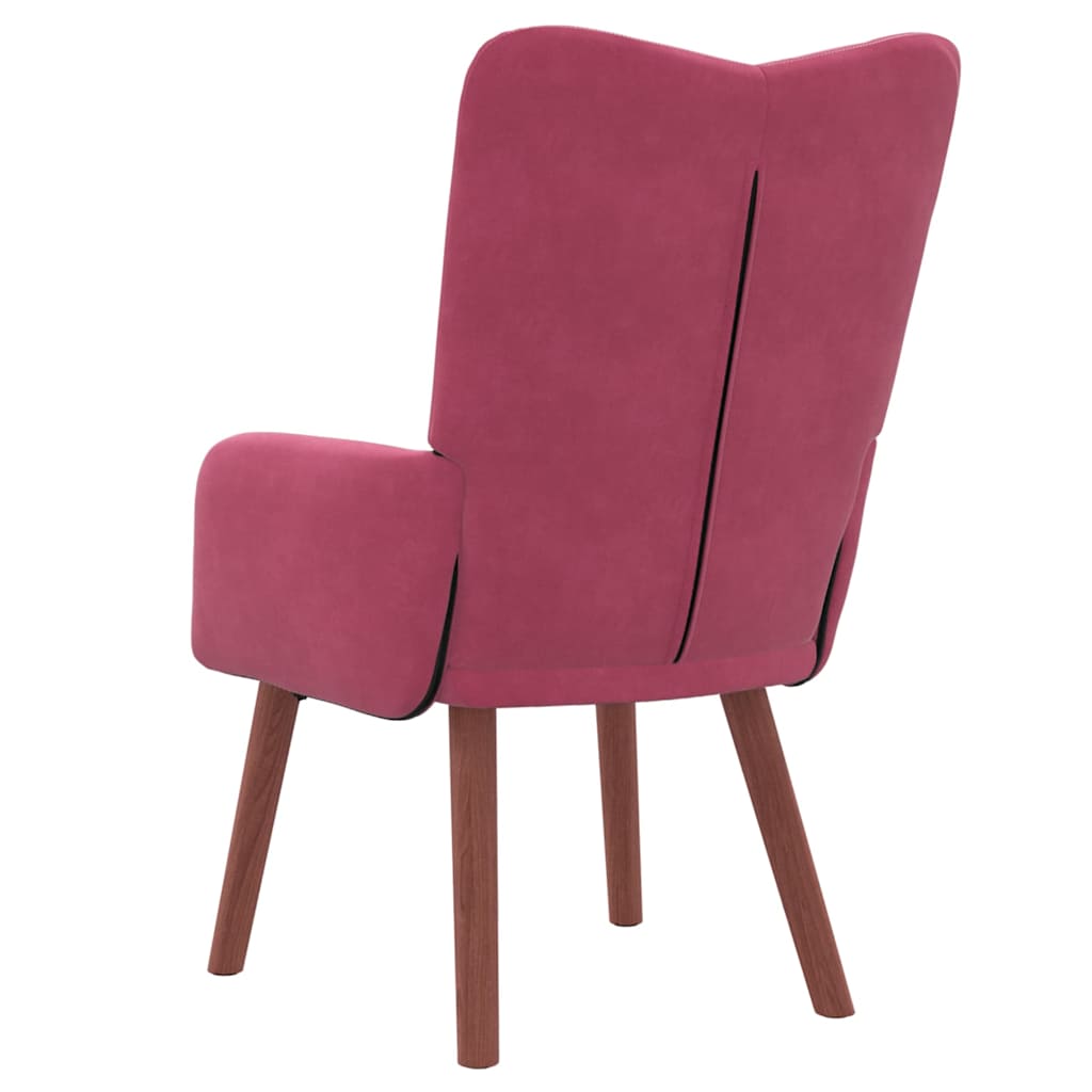 Avslappende stol Vinrød 63 x 67 x 94 cm Fløyel
