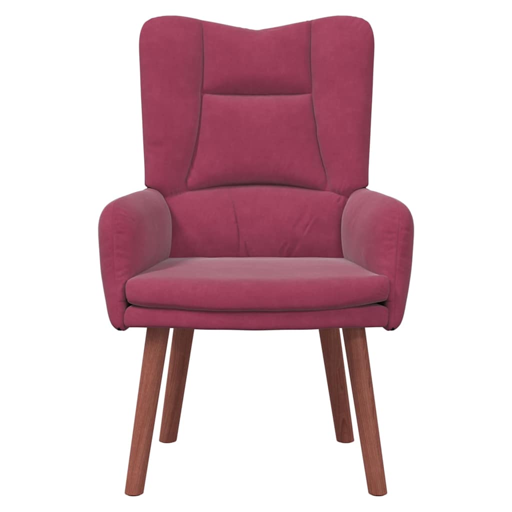 Avslappende stol Vinrød 63 x 67 x 94 cm Fløyel