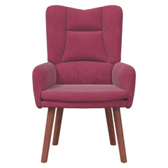 Avslappende stol Vinrød 63 x 67 x 94 cm Fløyel