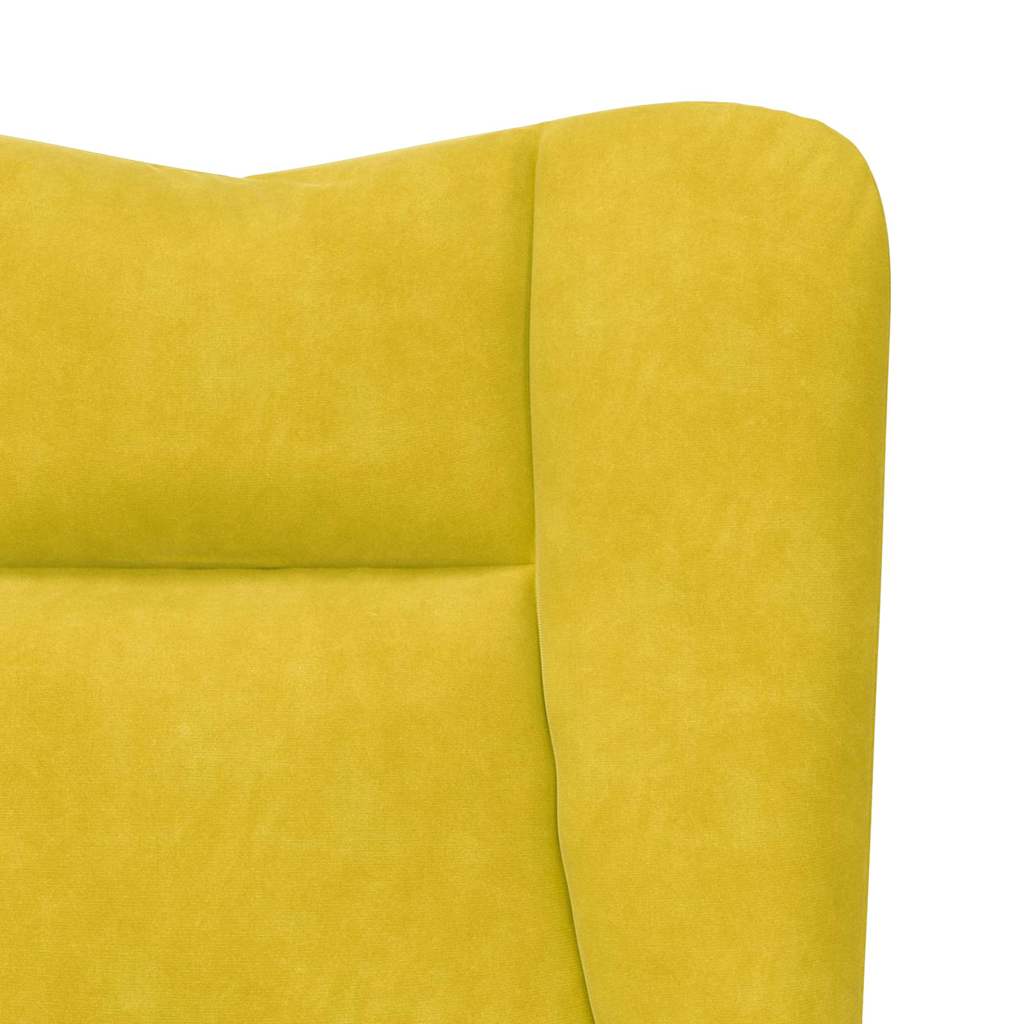 Avslappende stol Gul 63 x 67 x 94 cm Fløyel