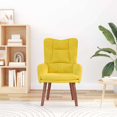 Avslappende stol Gul 63 x 67 x 94 cm Fløyel