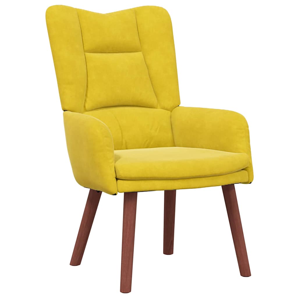 Avslappende stol Gul 63 x 67 x 94 cm Fløyel