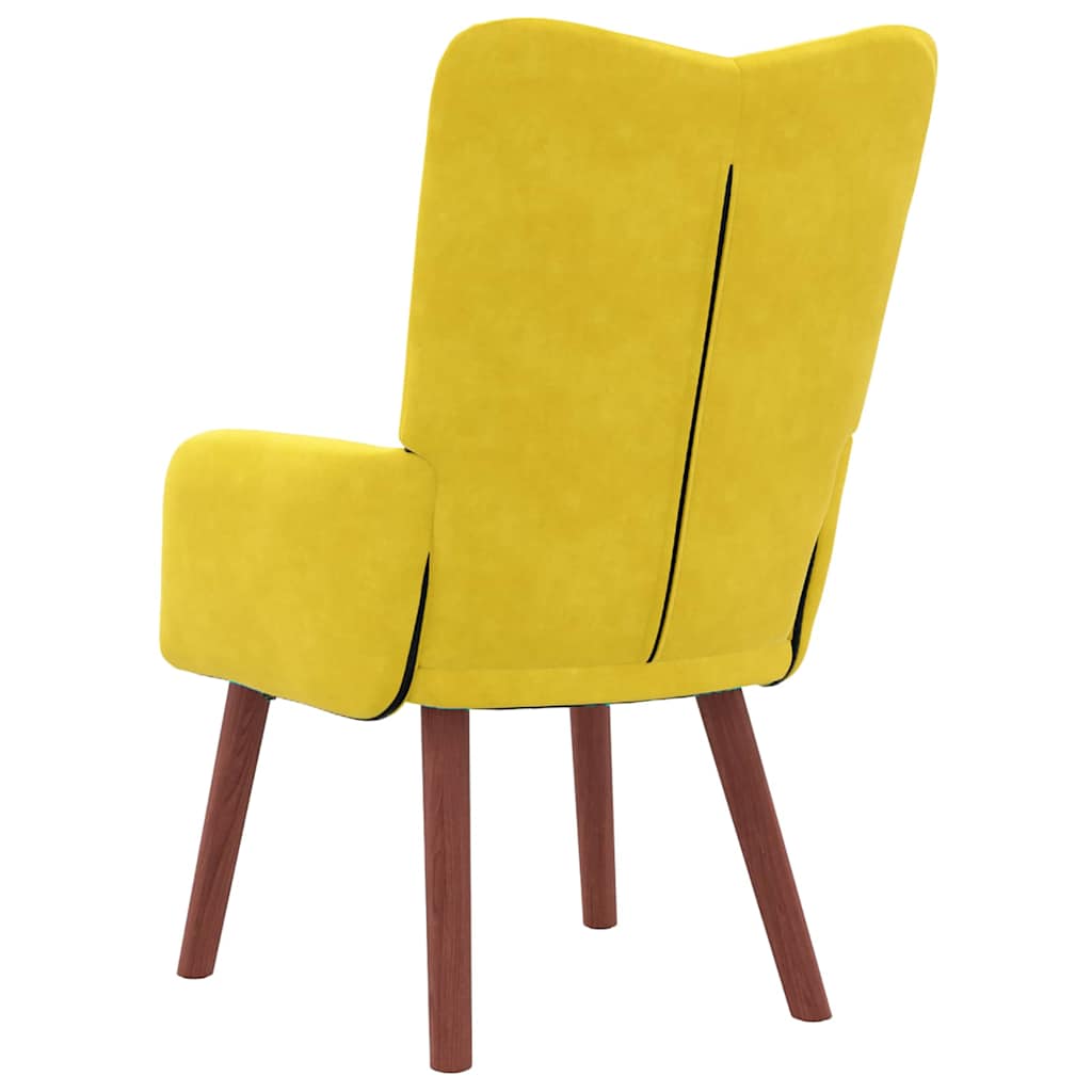 Avslappende stol Gul 63 x 67 x 94 cm Fløyel