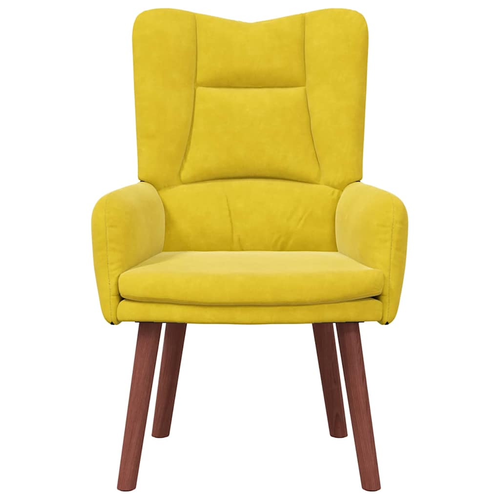 Avslappende stol Gul 63 x 67 x 94 cm Fløyel