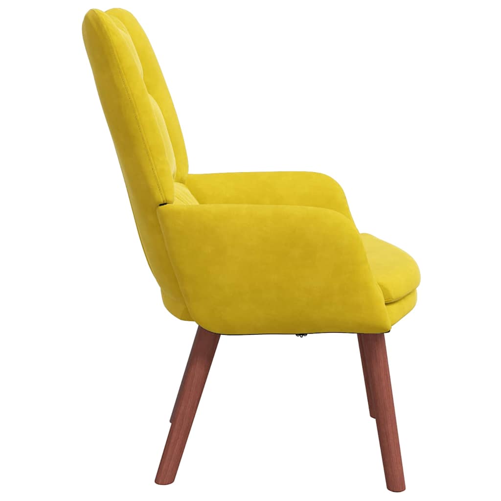 Avslappende stol Gul 63 x 67 x 94 cm Fløyel