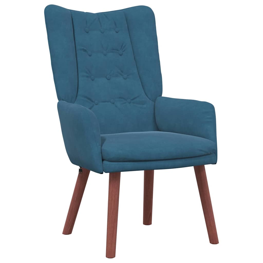 Avslappende stol Blå 63 x 67 x 94 cm Fløyel
