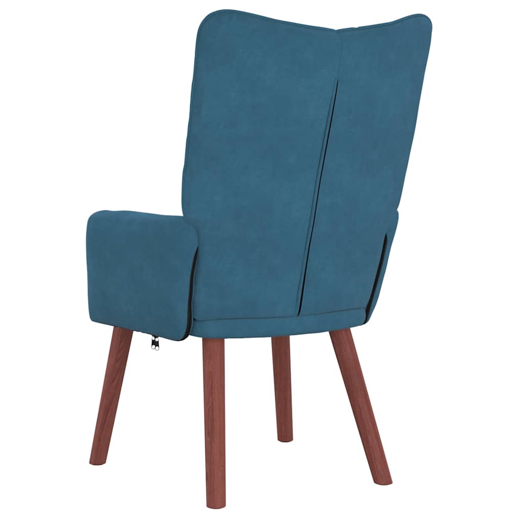 Avslappende stol Blå 63 x 67 x 94 cm Fløyel