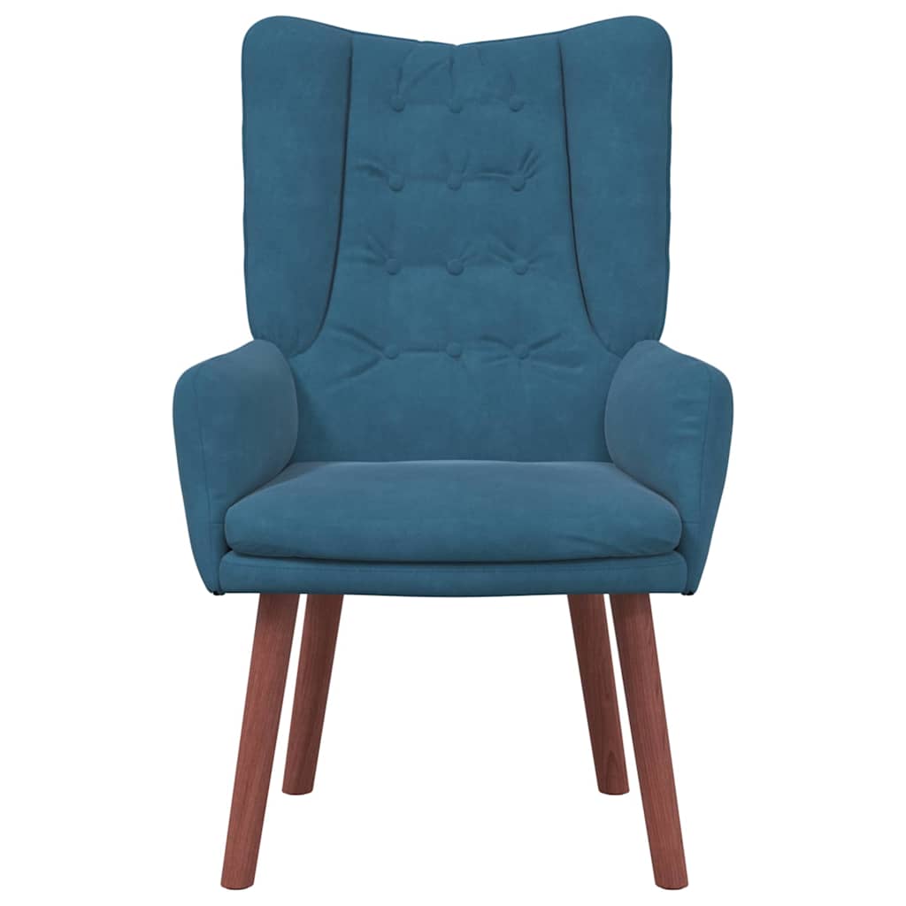 Avslappende stol Blå 63 x 67 x 94 cm Fløyel