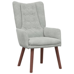 Avslappende stol Lysegrå 63 x 67 x 94 cm Fløyel