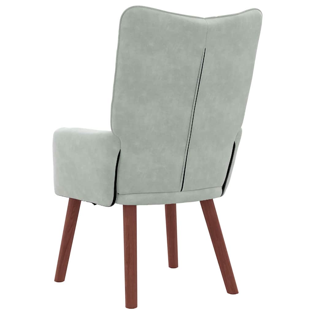 Avslappende stol Lysegrå 63 x 67 x 94 cm Fløyel