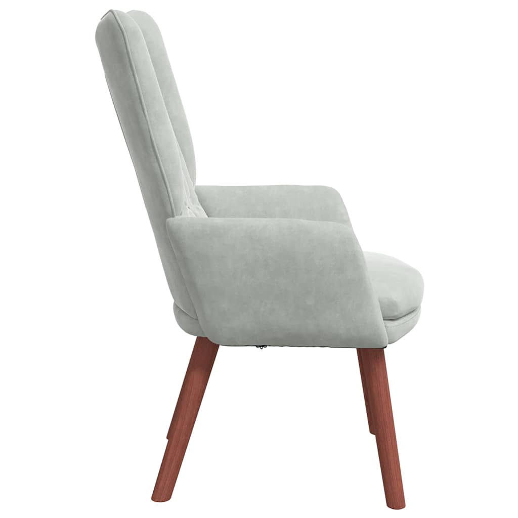 Avslappende stol Lysegrå 63 x 67 x 94 cm Fløyel