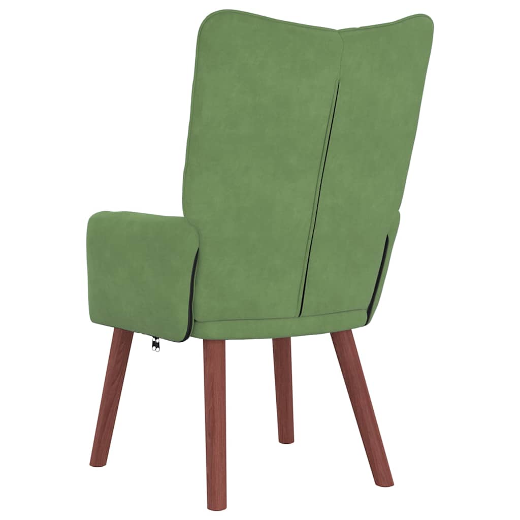 Avslappende stol Lysegrønn 63 x 67 x 94 cm Fløyel