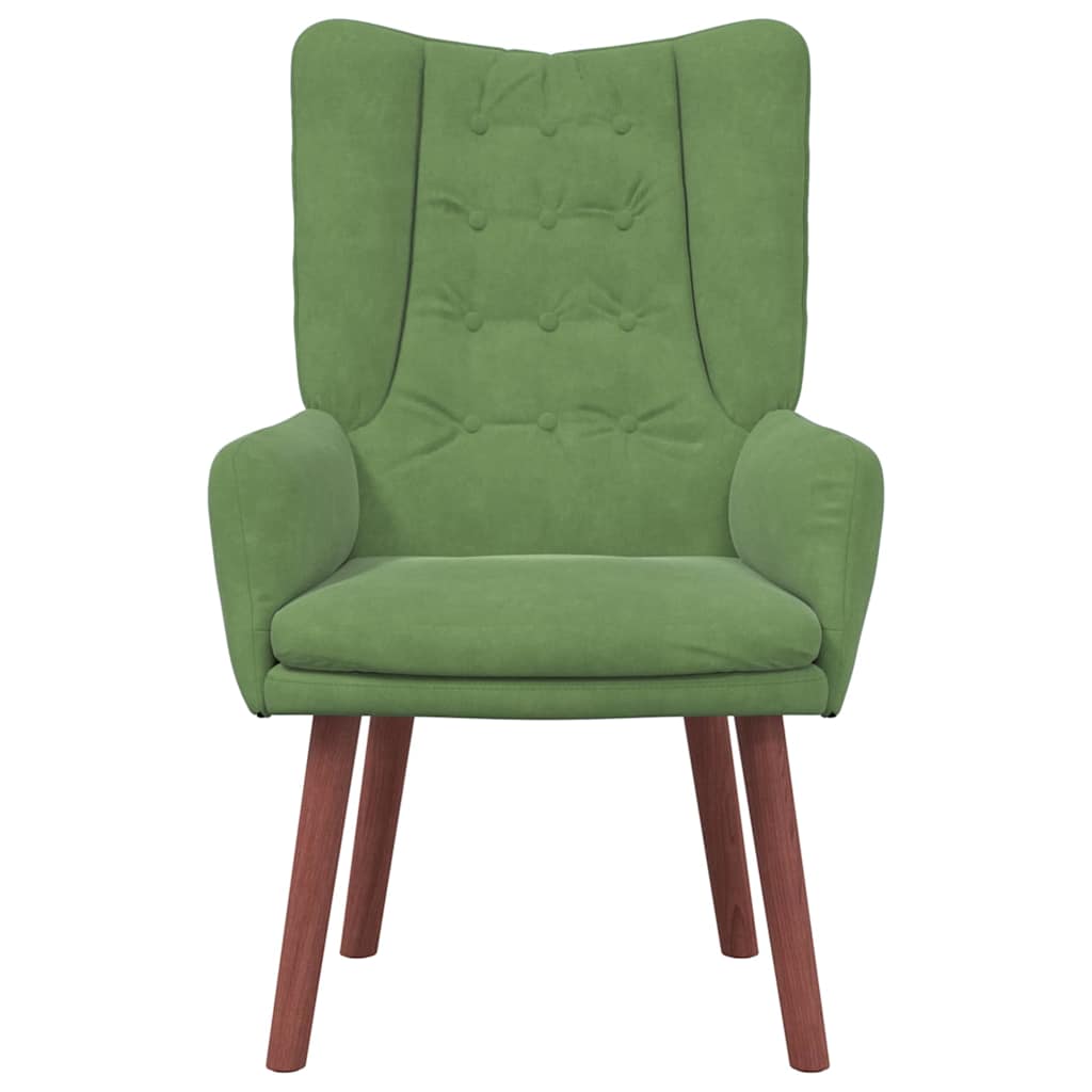Avslappende stol Lysegrønn 63 x 67 x 94 cm Fløyel