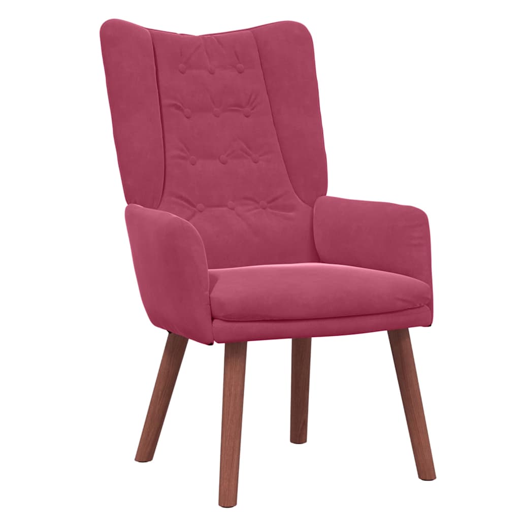 Avslappende stol Vinrød 63 x 67 x 94 cm Fløyel