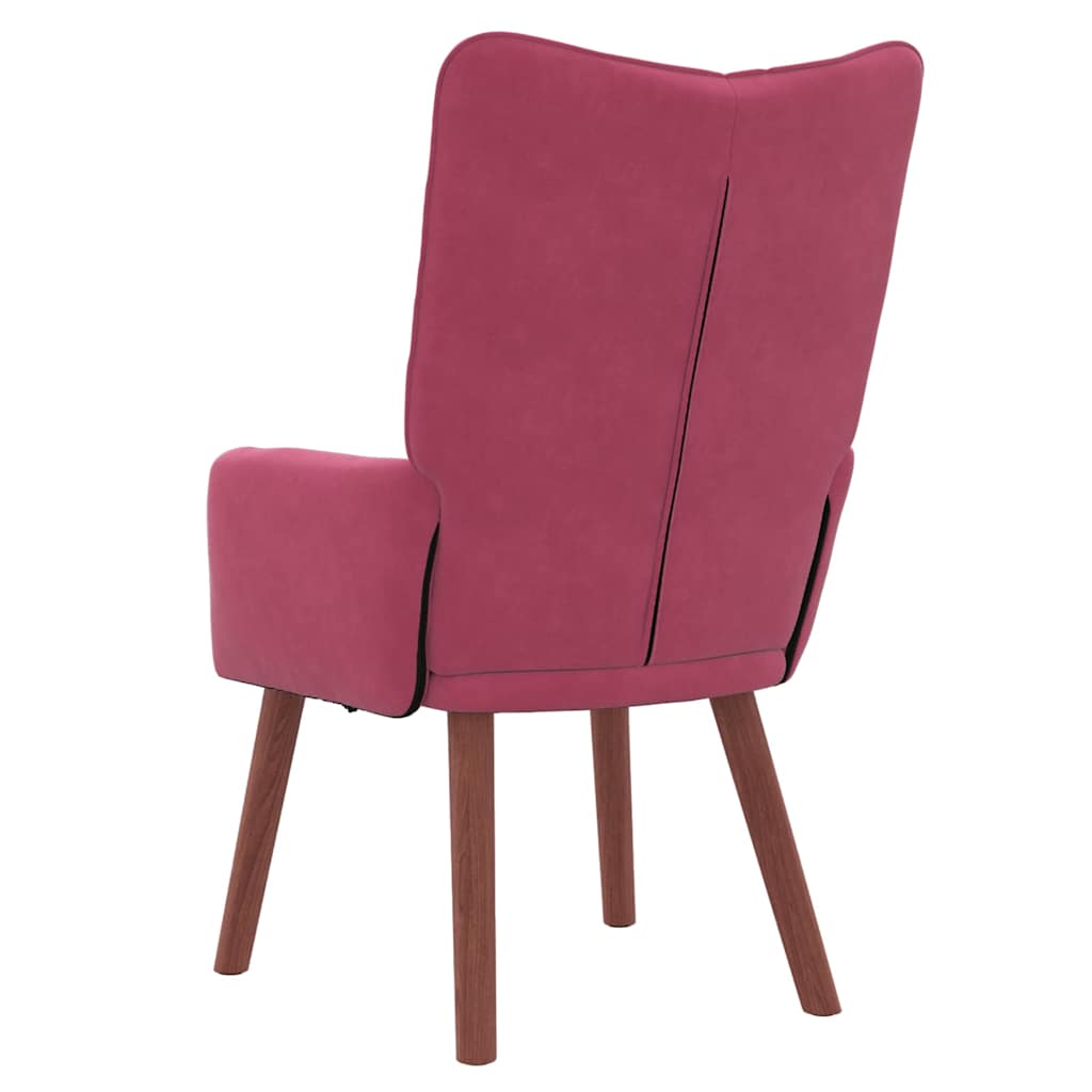 Avslappende stol Vinrød 63 x 67 x 94 cm Fløyel