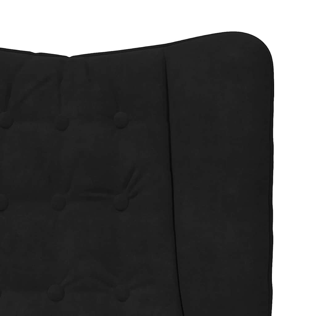 Avslappende stol Svart 63 x 67 x 94 cm Fløyel