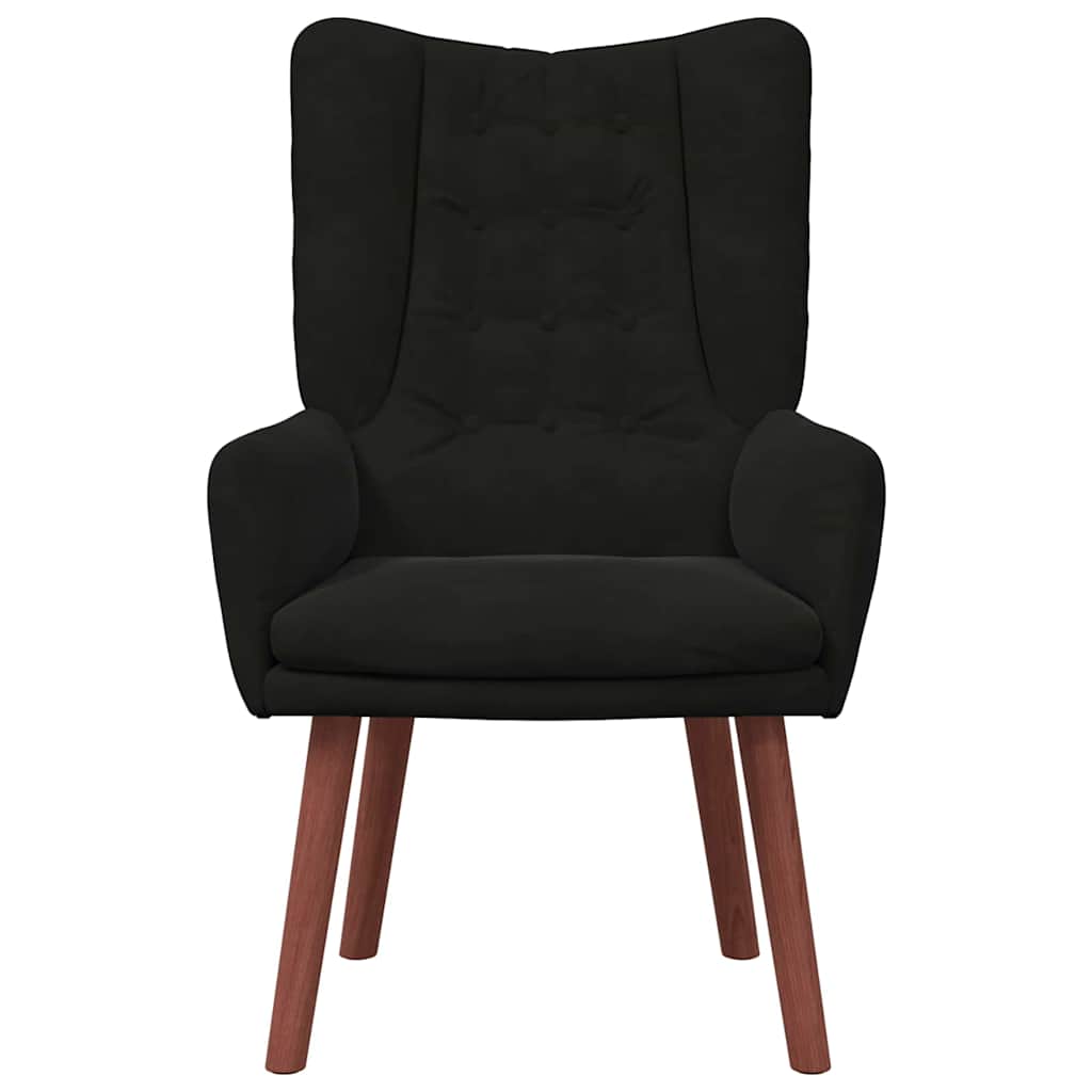 Avslappende stol Svart 63 x 67 x 94 cm Fløyel