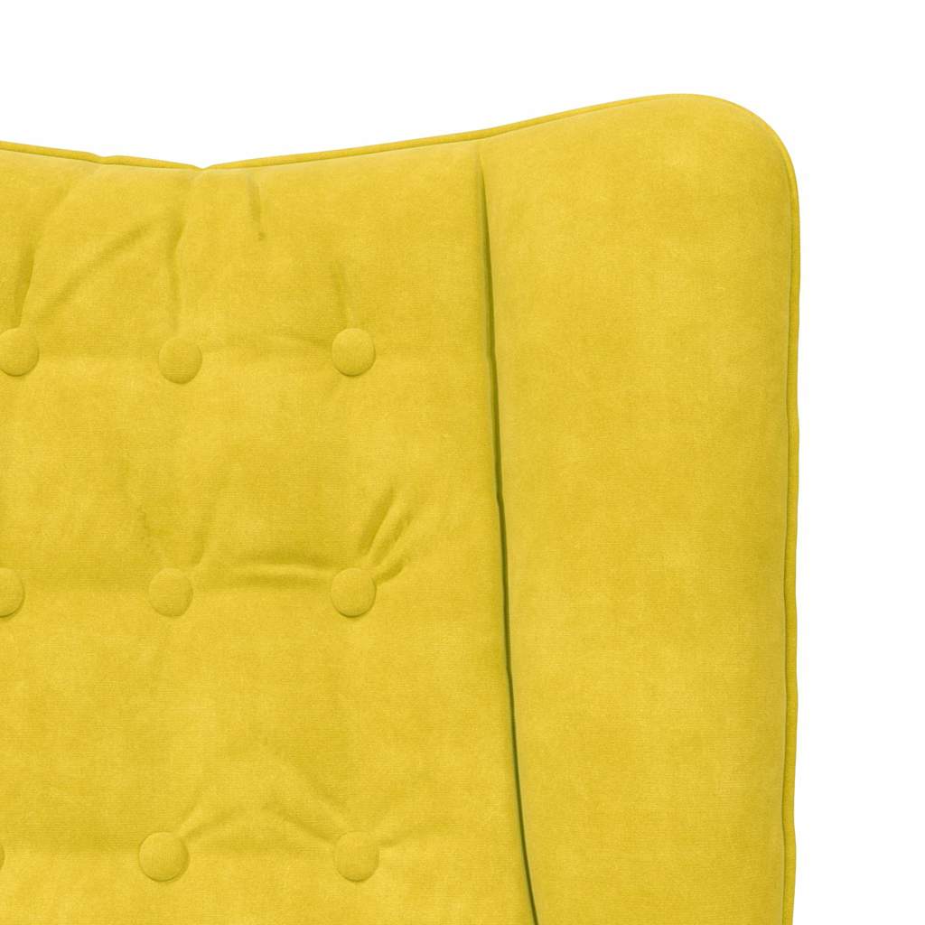 Avslappende stol Gul 63 x 67 x 94 cm Fløyel