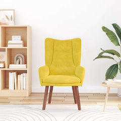 Avslappende stol Gul 63 x 67 x 94 cm Fløyel