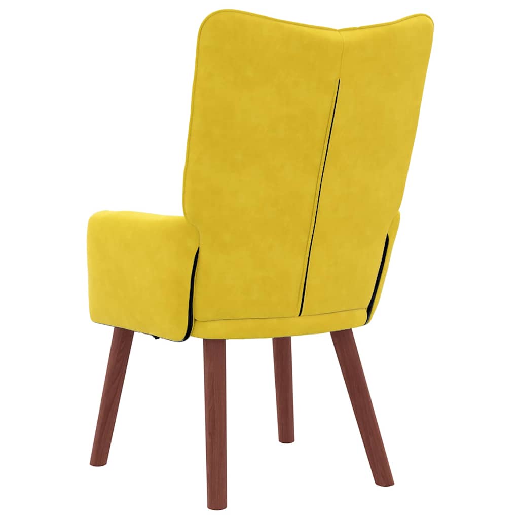 Avslappende stol Gul 63 x 67 x 94 cm Fløyel