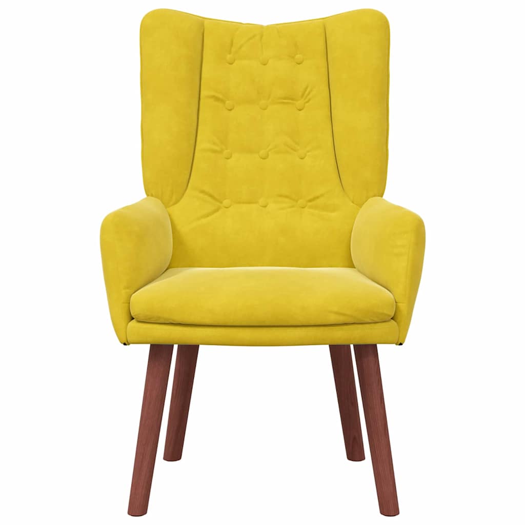 Avslappende stol Gul 63 x 67 x 94 cm Fløyel