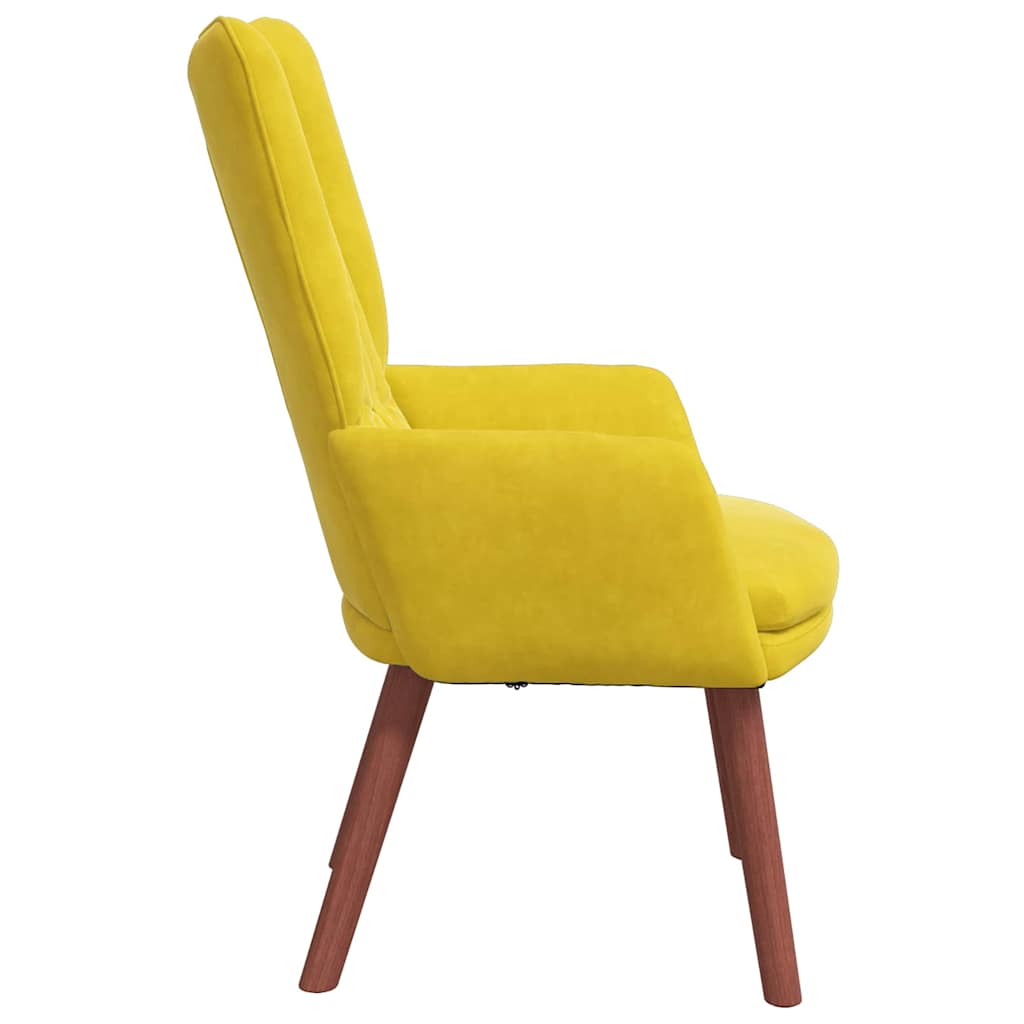 Avslappende stol Gul 63 x 67 x 94 cm Fløyel