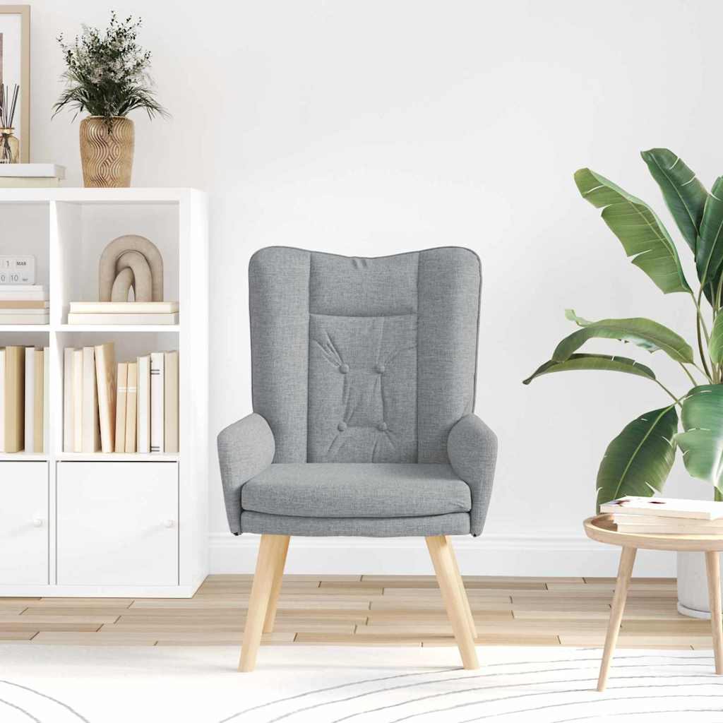 Avslappende stol Lysegrå 63 x 67 x 94 cm stoff
