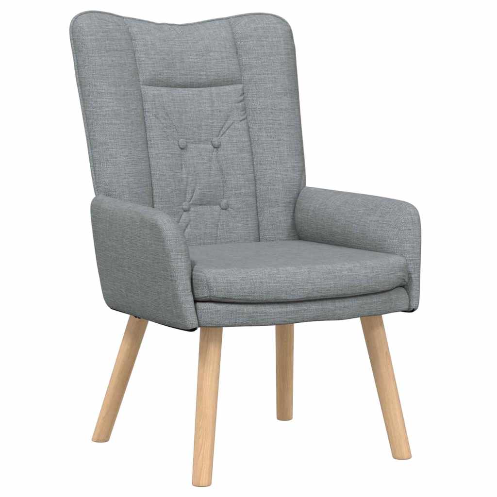 Avslappende stol Lysegrå 63 x 67 x 94 cm stoff