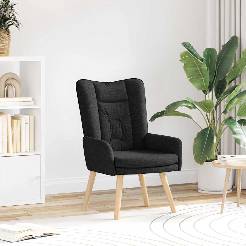 Avslappende stol Svart 63 x 67 x 94 cm stoff