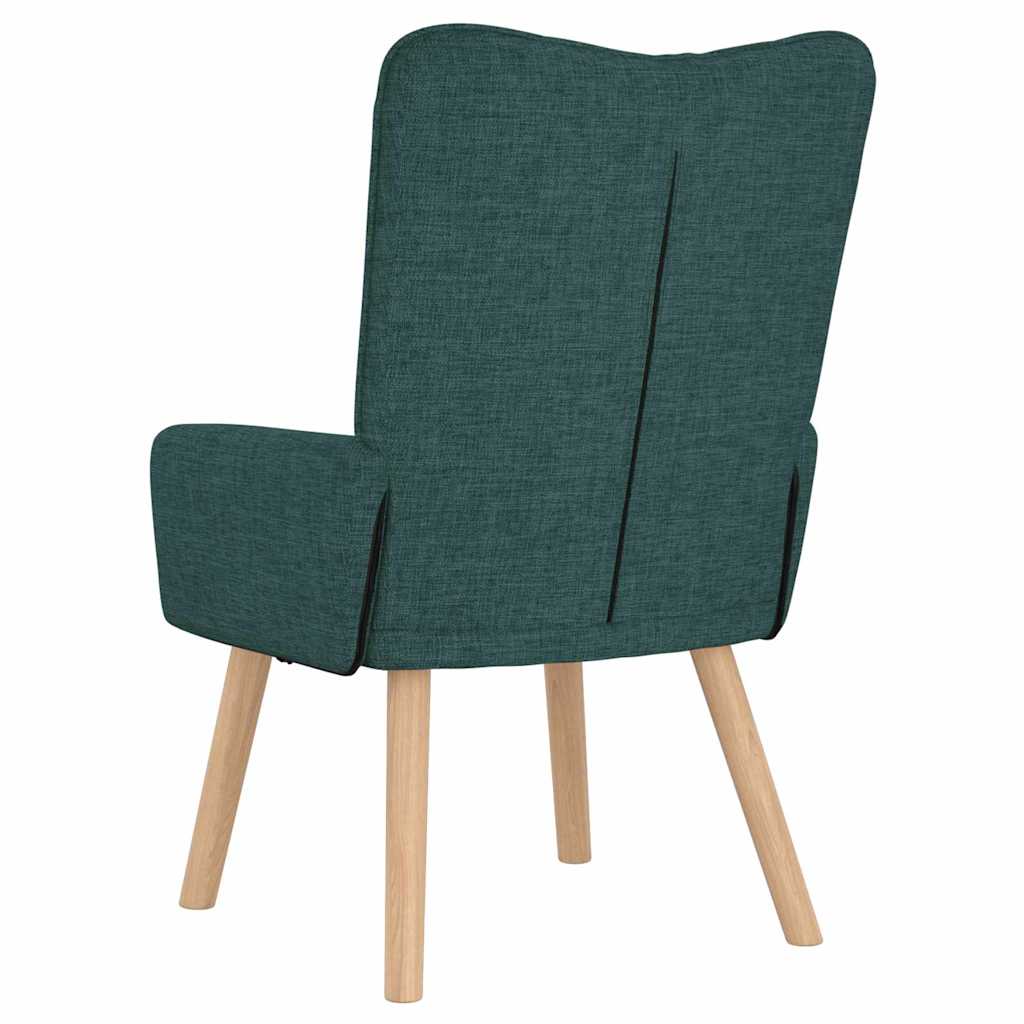 Avslappende stol Mørkegrønn 63 x 67 x 94 cm stoff