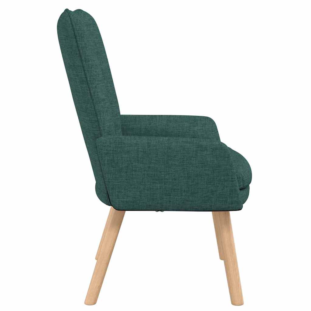 Avslappende stol Mørkegrønn 63 x 67 x 94 cm stoff