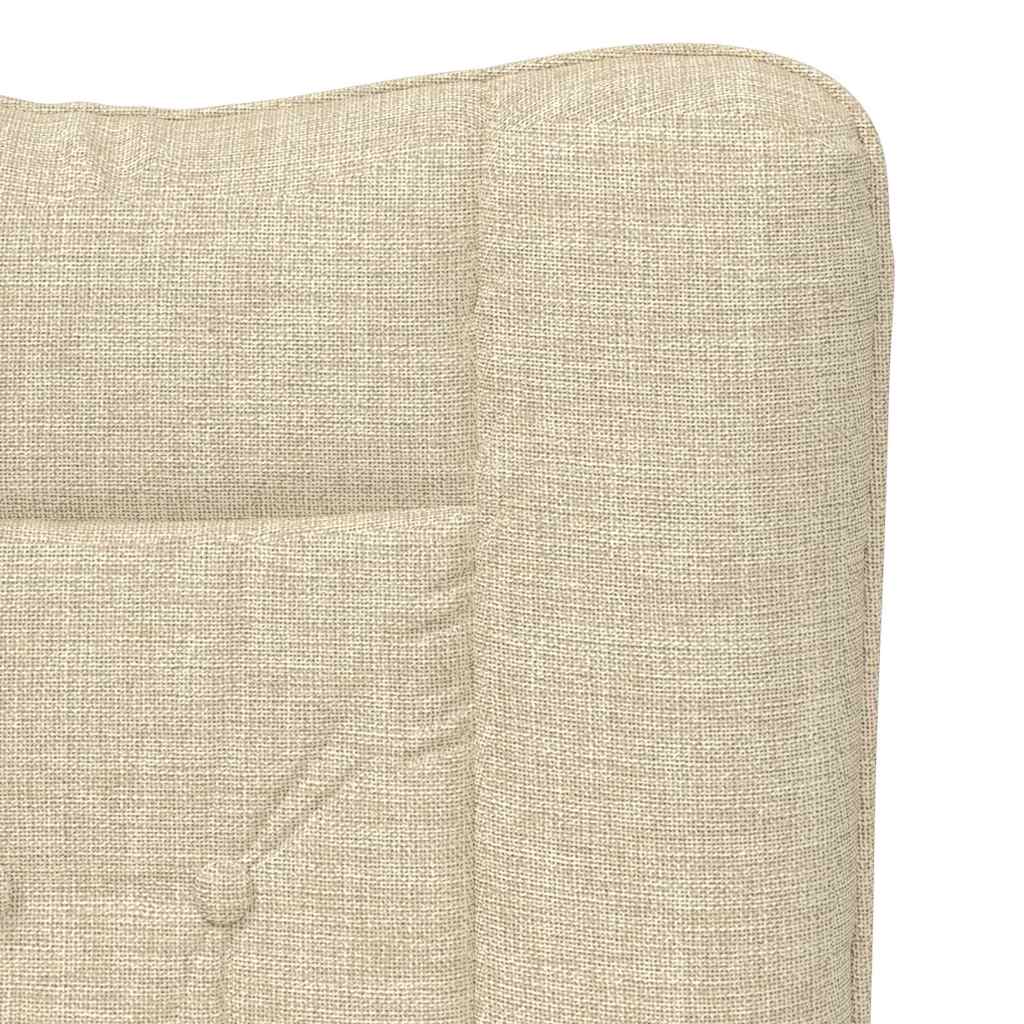 Avslappende stol Krem 63 x 67 x 94 cm stoff