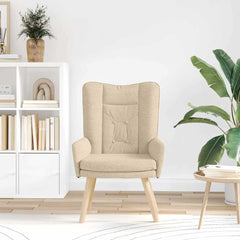 Avslappende stol Krem 63 x 67 x 94 cm stoff