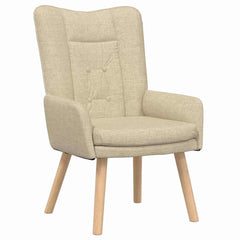 Avslappende stol Krem 63 x 67 x 94 cm stoff