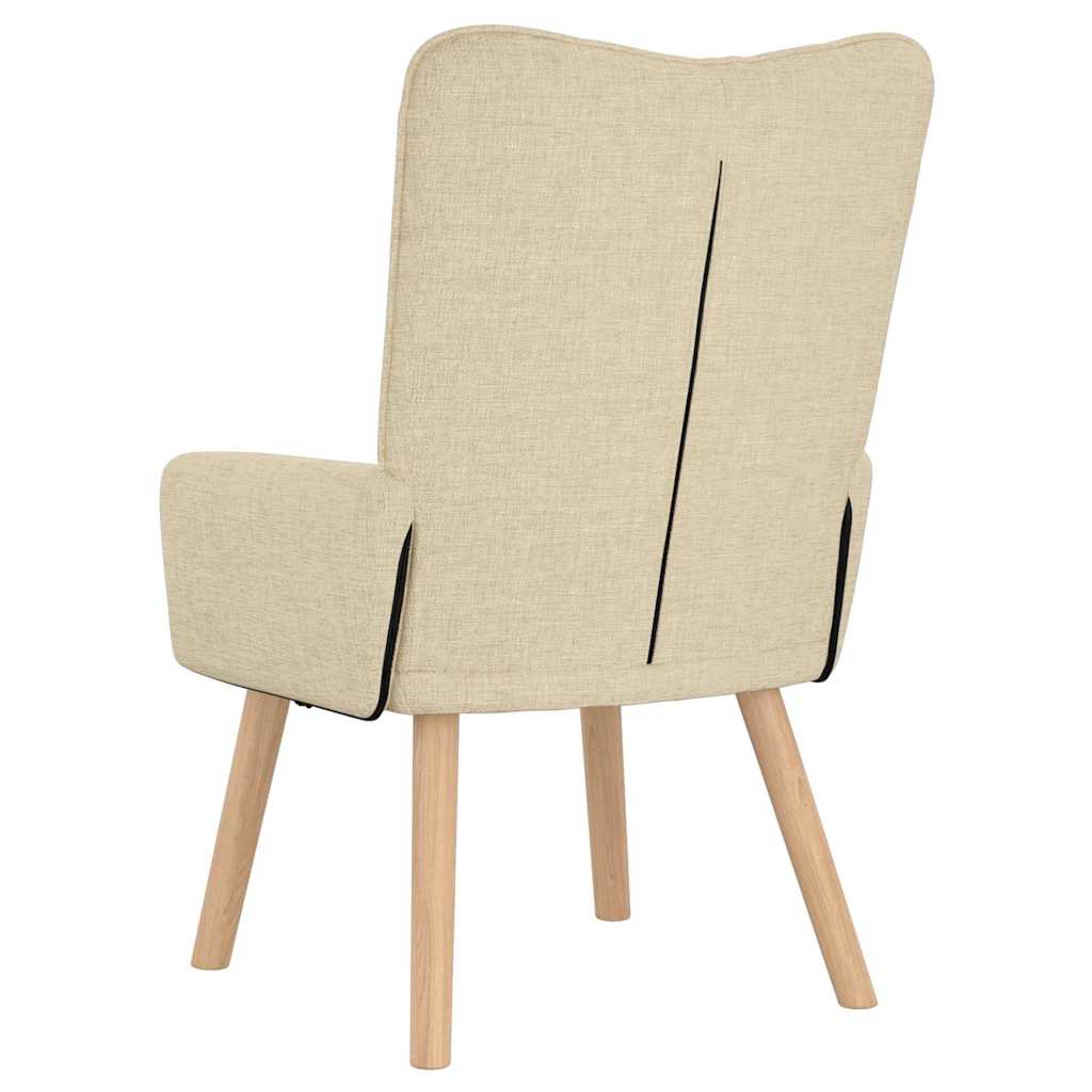 Avslappende stol Krem 63 x 67 x 94 cm stoff