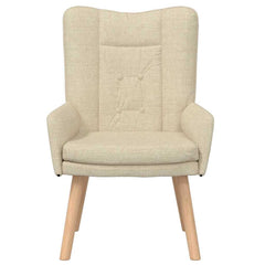 Avslappende stol Krem 63 x 67 x 94 cm stoff