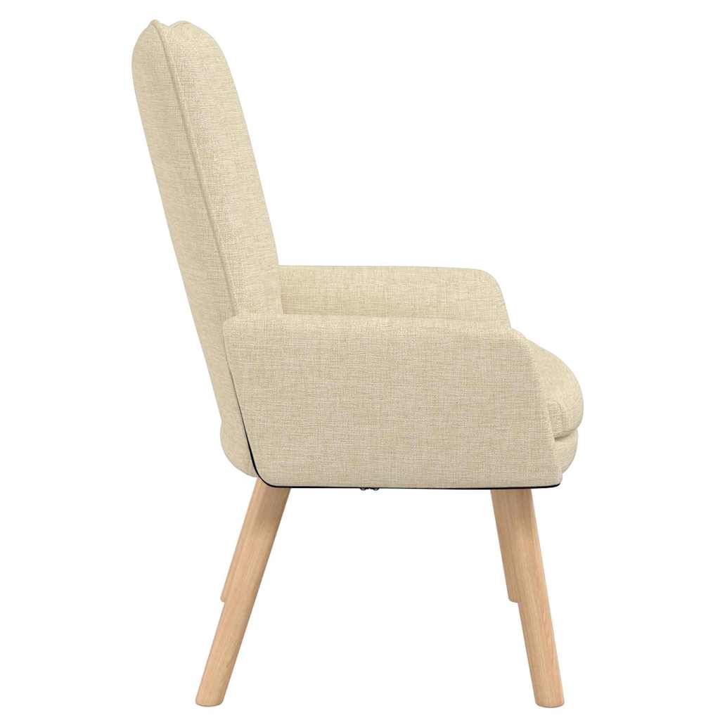 Avslappende stol Krem 63 x 67 x 94 cm stoff